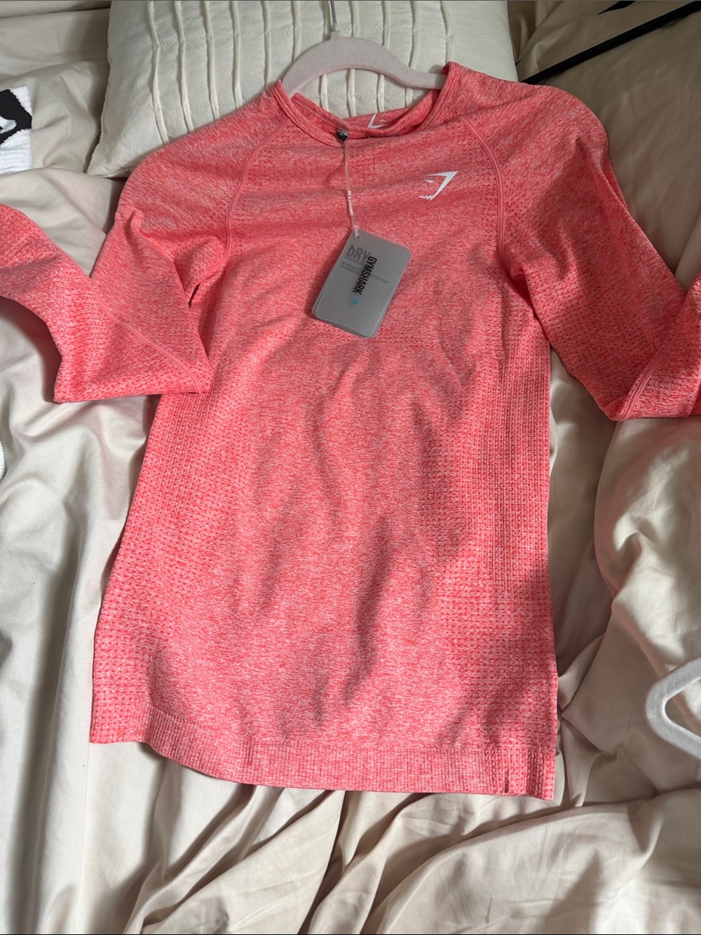 NWT Gymshark vital seamless Long Sleeve Seamless top in Coral